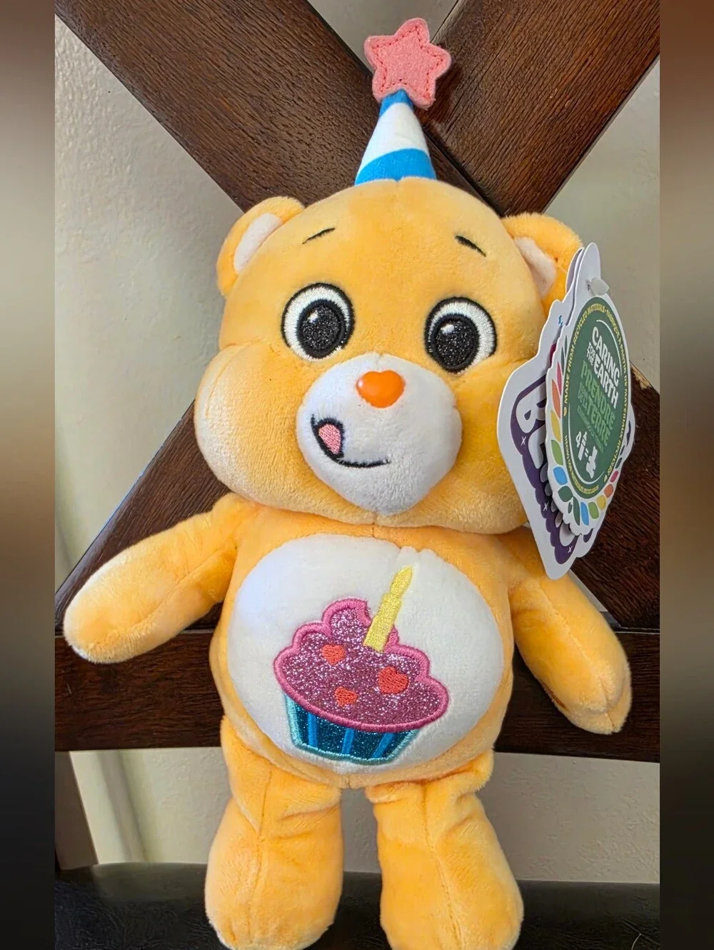 Care Bears Birthday Bear Yellow Plush 8in